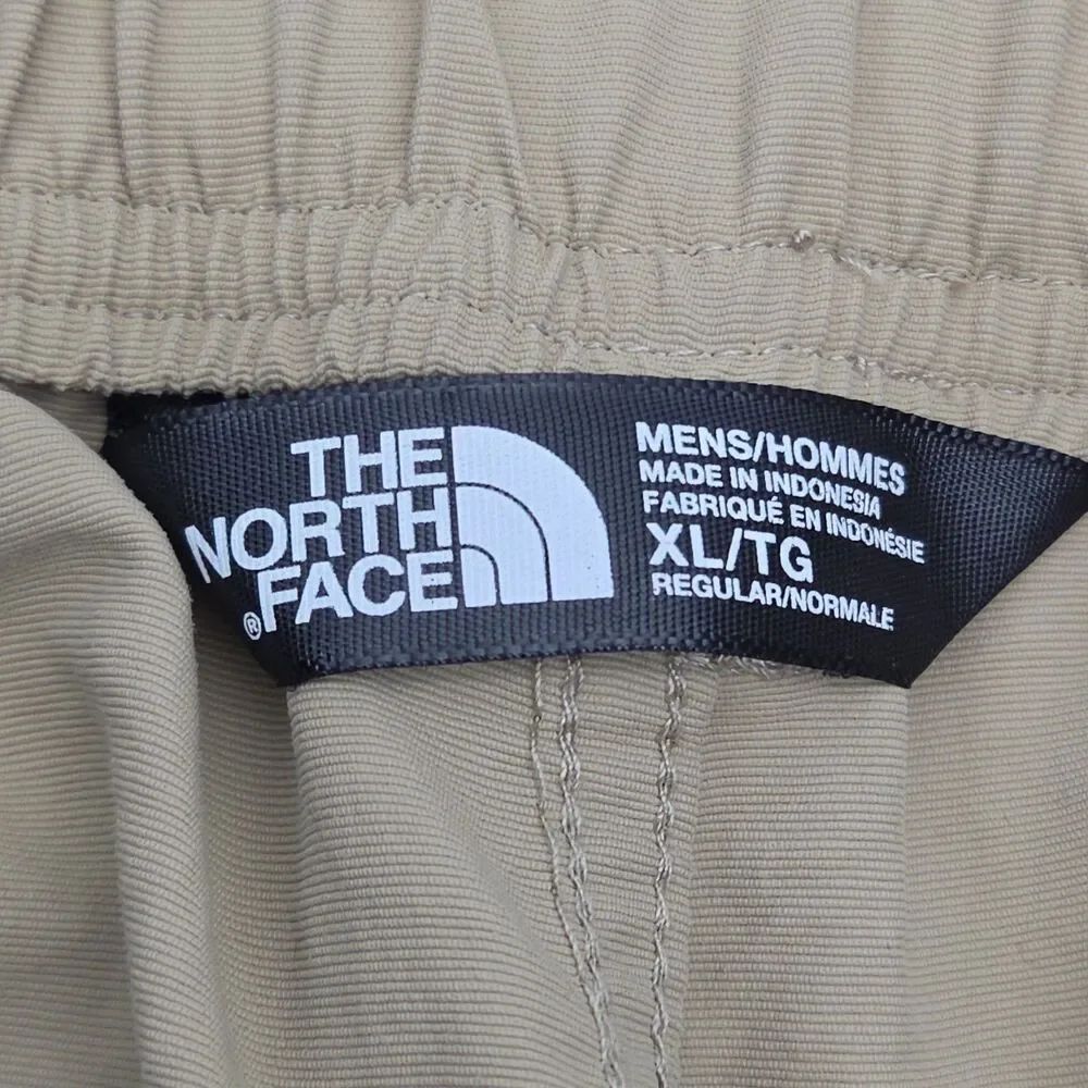 North Face Utility Shorts Khaki Tan Men Sz XL Nylon Flat Front 9